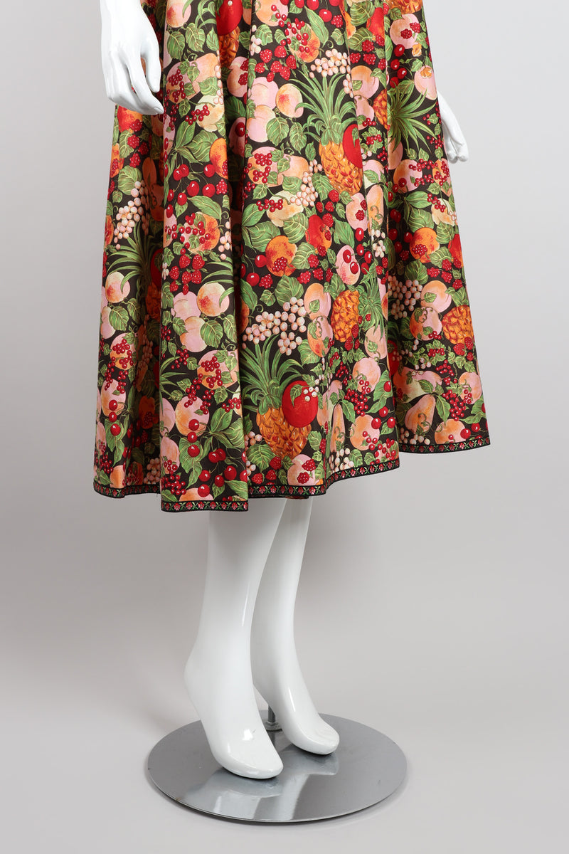 Bernard Perris Summer Fruits Peaches Trapeze Dress