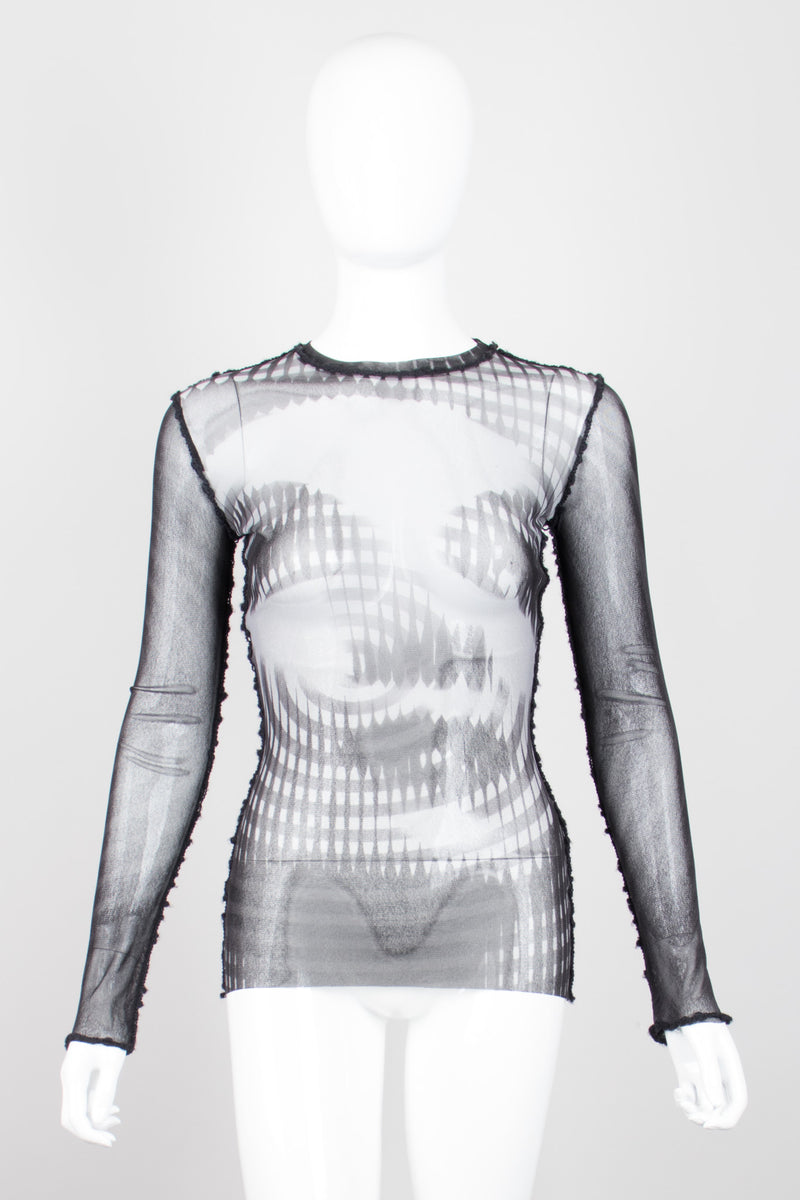 Jean Paul Gaultier JPG Maille Greta Garbo Illusion Mesh Shirt