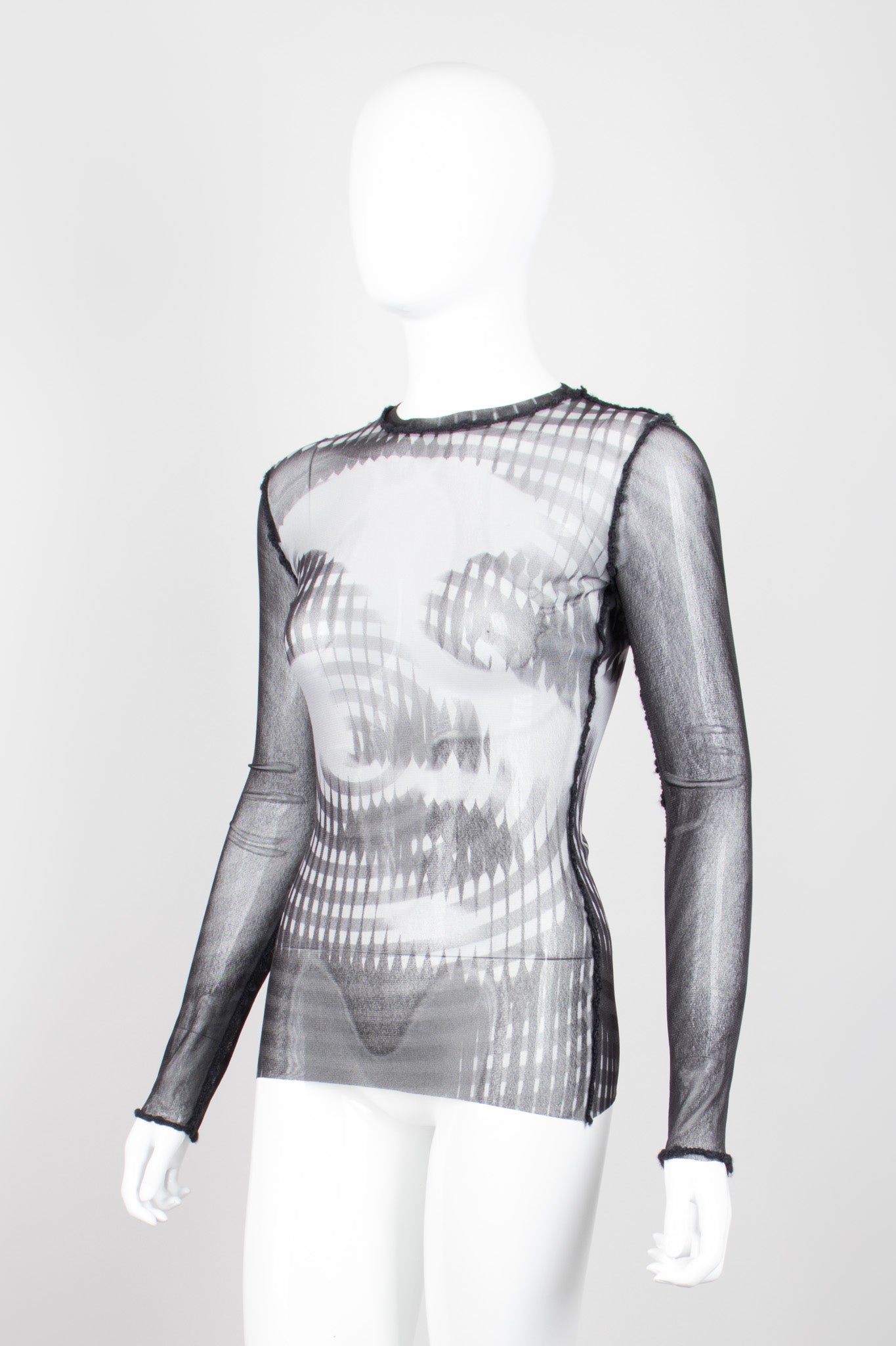 Jean Paul Gaultier JPG Maille Greta Garbo Illusion Mesh Shirt