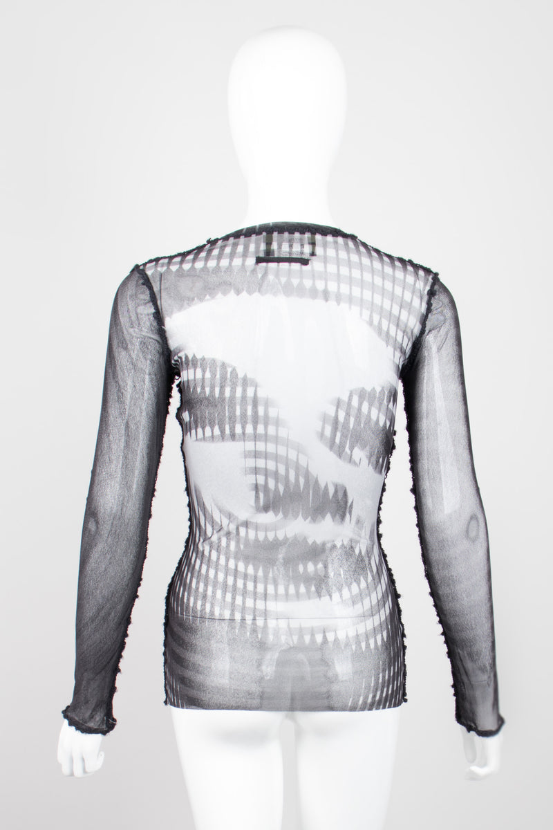 Jean Paul Gaultier JPG Maille Greta Garbo Illusion Mesh Shirt