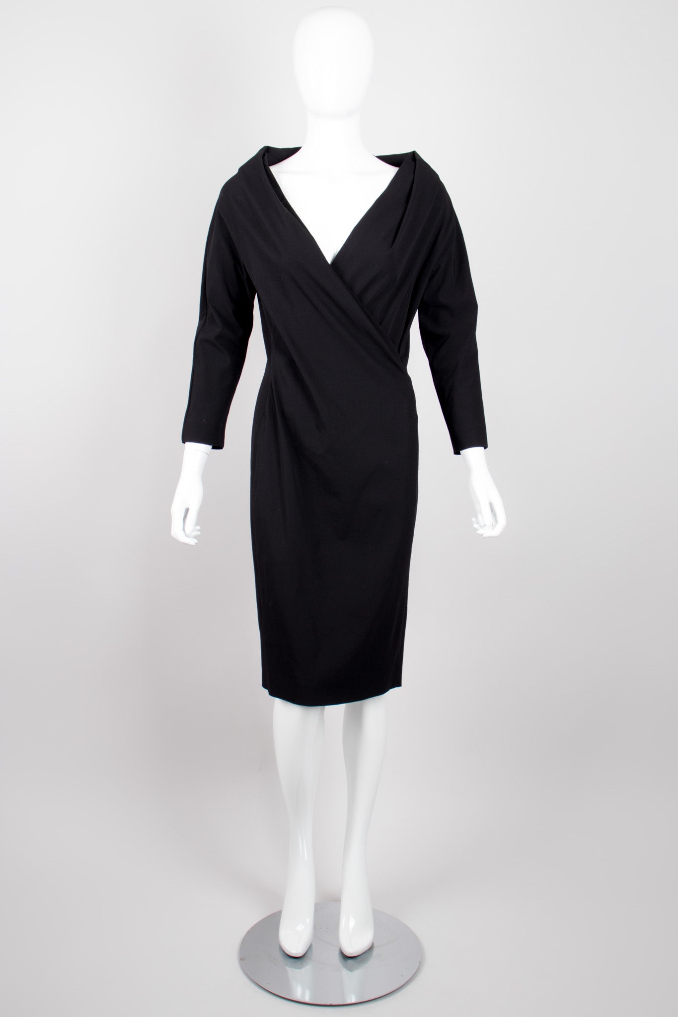 Jean Paul Gaultier Femme Elegant First Lady Draped Wrap Dress