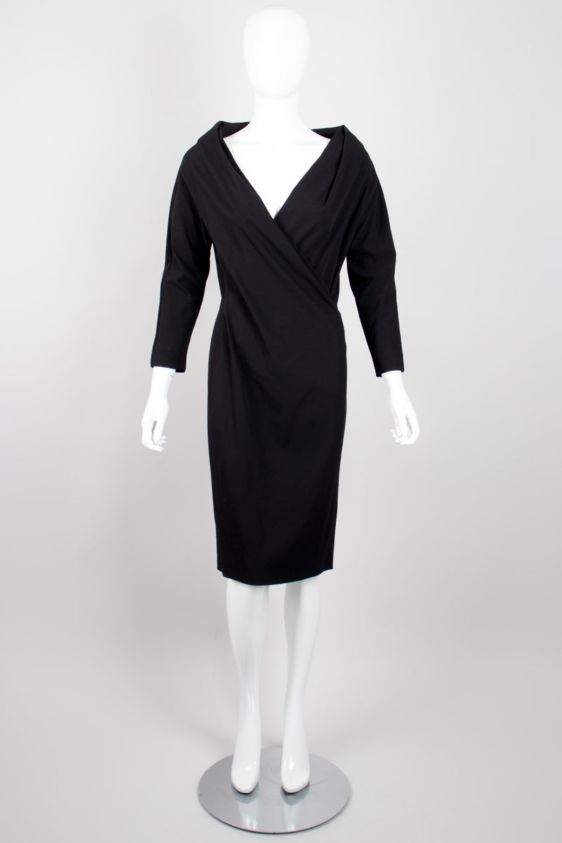 Jean Paul Gaultier Femme Elegant First Lady Draped Wrap Dress