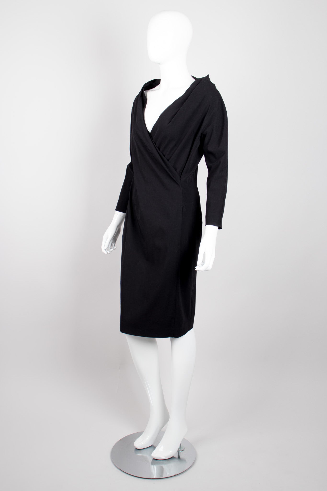 Jean Paul Gaultier Femme Elegant First Lady Draped Wrap Dress