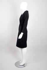 Jean Paul Gaultier Femme Elegant First Lady Draped Wrap Dress