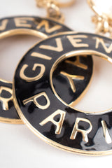 Givenchy Statement Enamel Pearl Drop Hoop Earrings