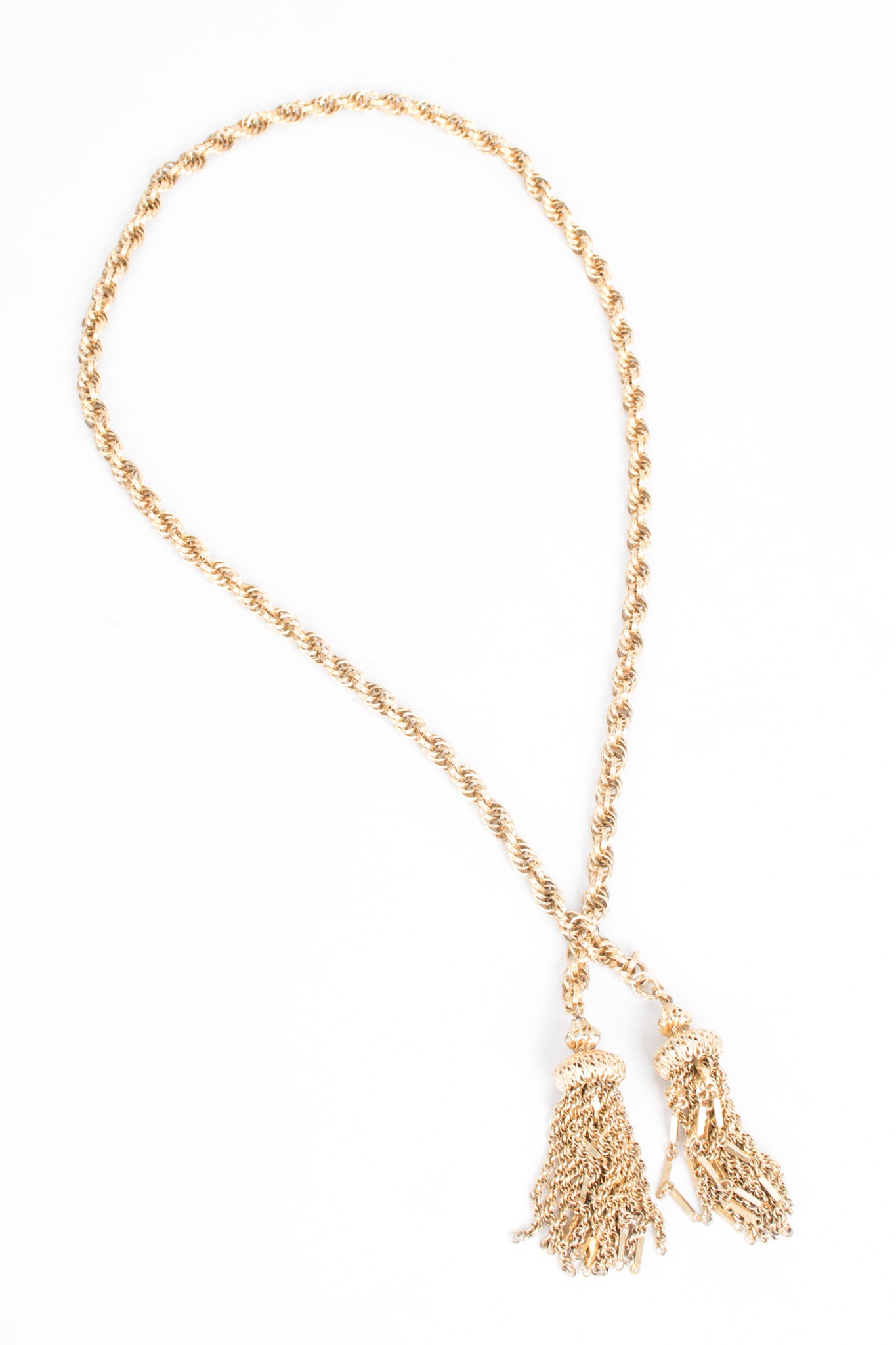 Vintage Gold Tassel Wrap Necklace