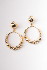 Oversized Vintage Gold Ball Hoop Earrings