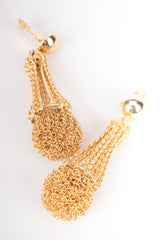 Whimsical Gold Mesh Topiary Ball Earrings