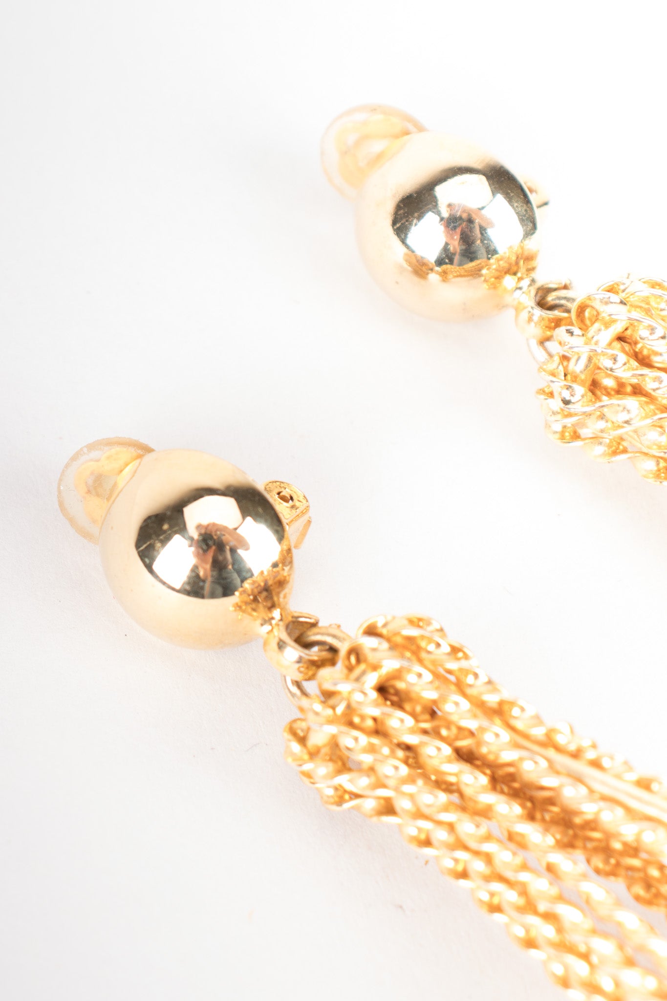 Whimsical Gold Mesh Topiary Ball Earrings