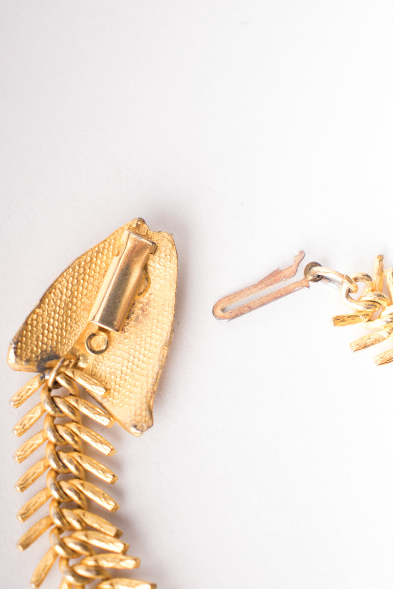 Fish Bone Backbone Vertebrae Earrings & Bracelet Set