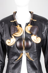 Gianfranco Ferre African Embellished Leather Jacket