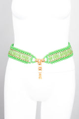 William de Lillo Vintage Green Glass Bead Belt