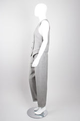 Neiman Marcus Studio Vintage Tweed Double Breasted Vest & Pant Suit Set