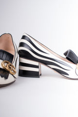 Gucci 2017 GG Marmont Fringed Zebra Appliqué Loafers