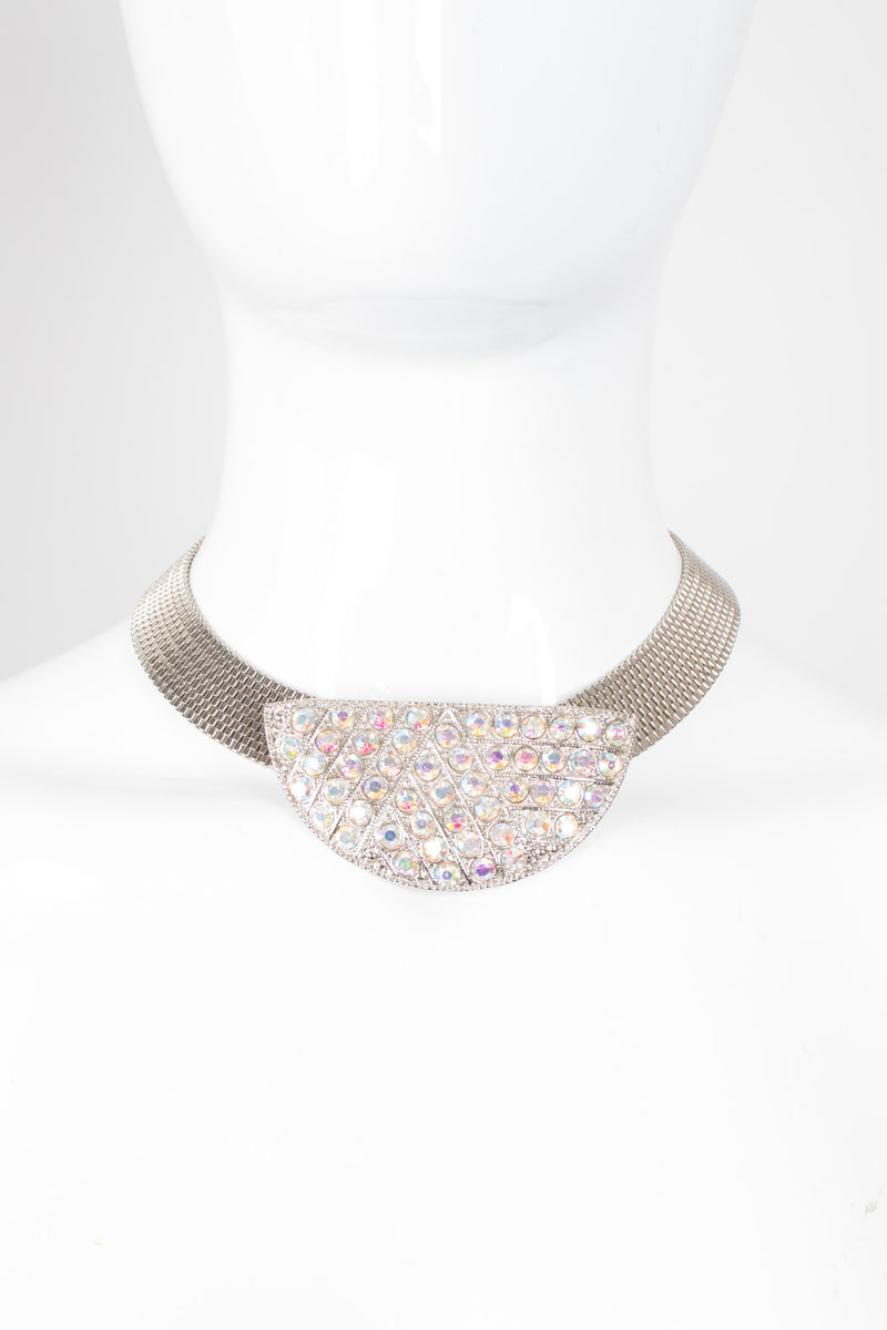 Crystal Half Moon Collar Necklace