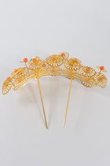 Japanese Vintage Flower Crown Headpiece & Hairpin Set