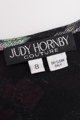 Judy Hornby Bias Cut Chiffon Floral Choker Scarf Neck Dress