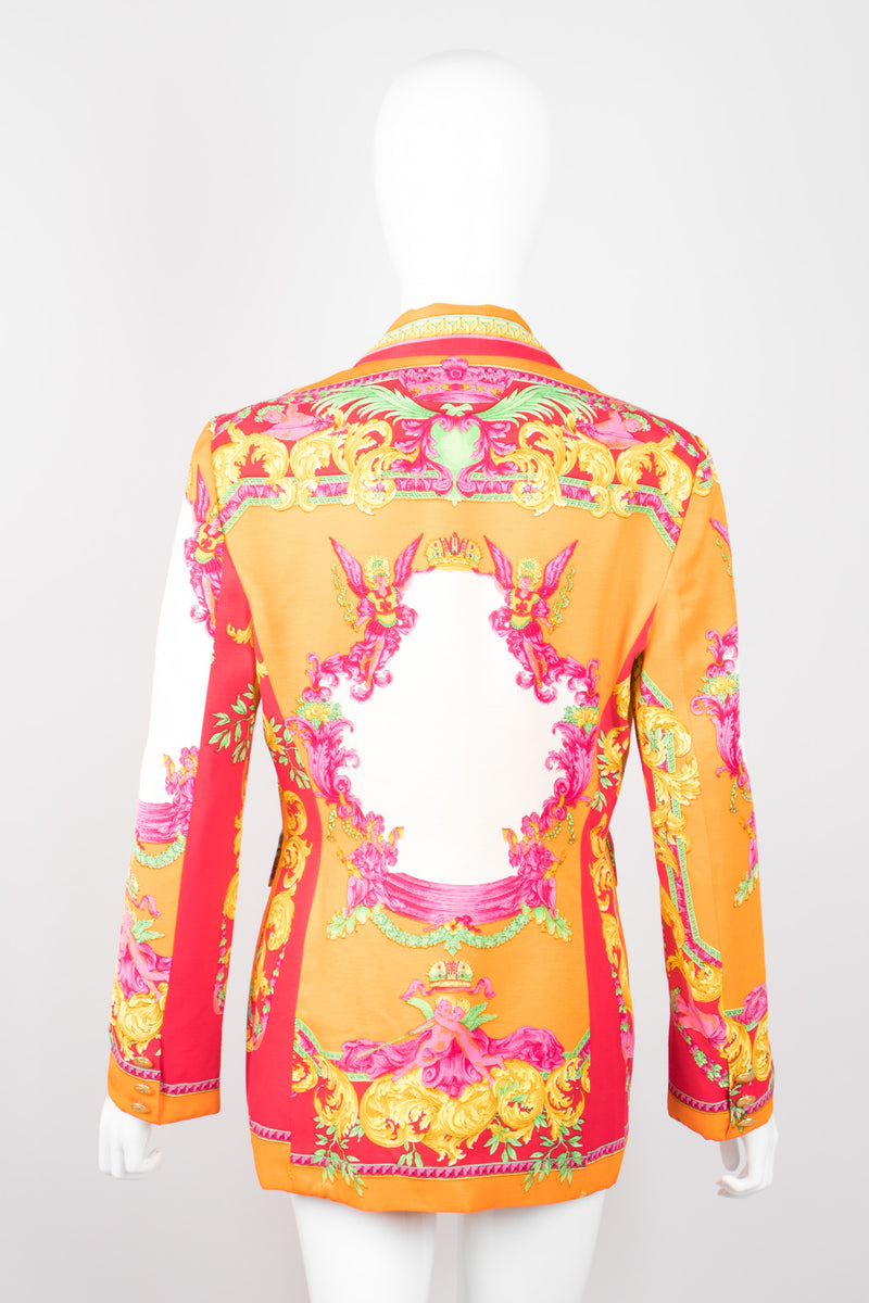 Marina Sitbon Pour Kamosho 90s Baroque Print Blazer Jacket