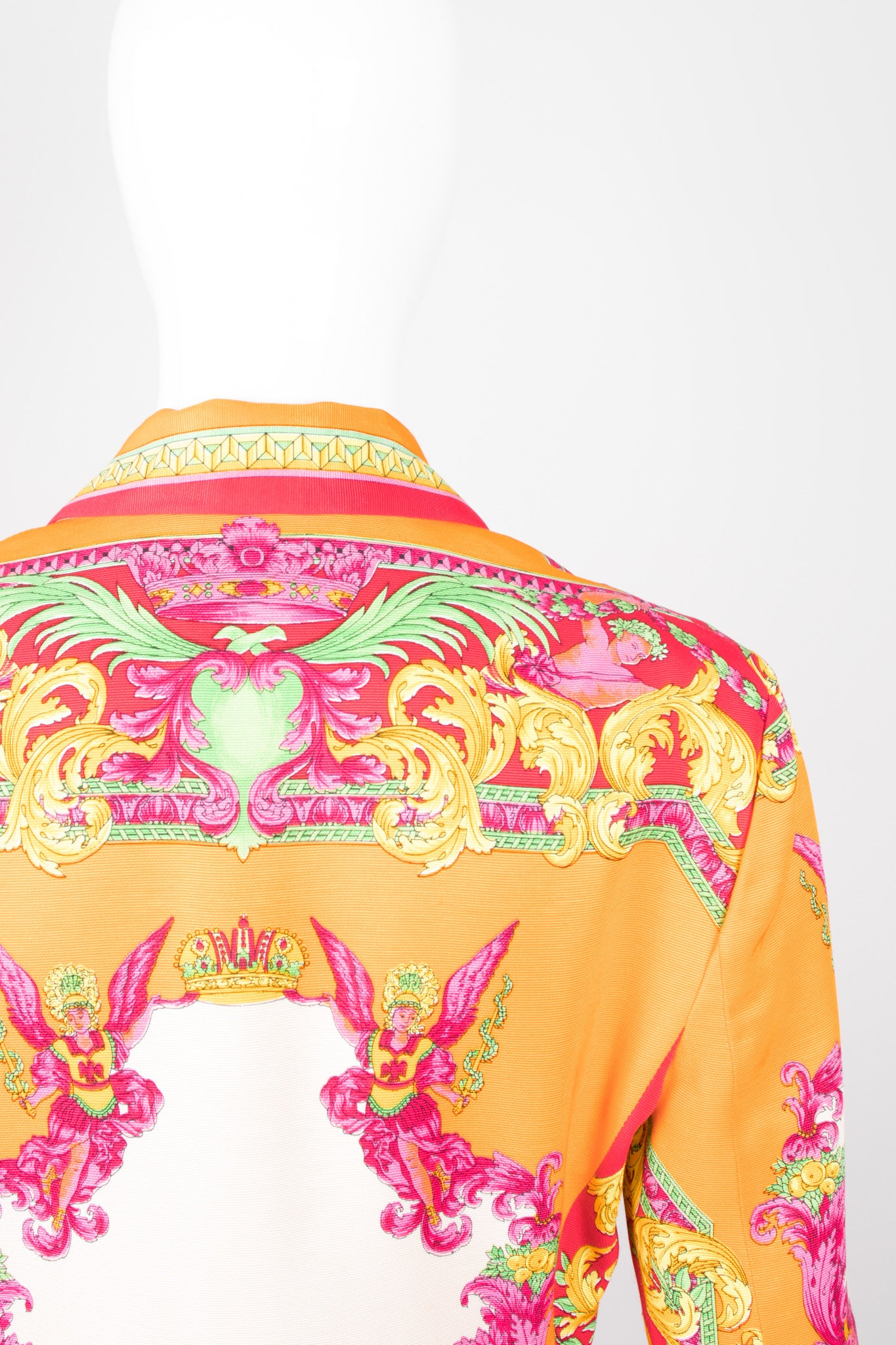 Marina Sitbon Pour Kamosho 90s Baroque Print Blazer Jacket