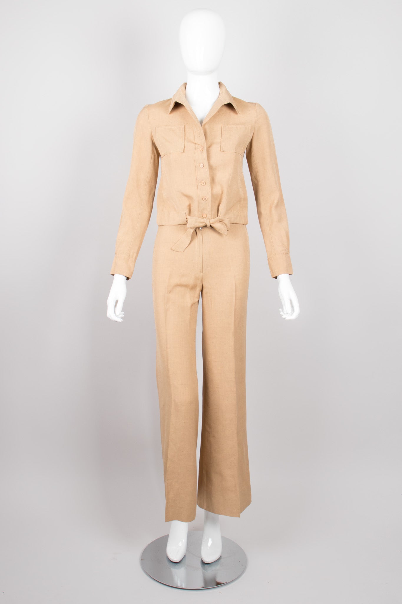 Alan Austin Safari Khaki Jacket & Pant Suit Set