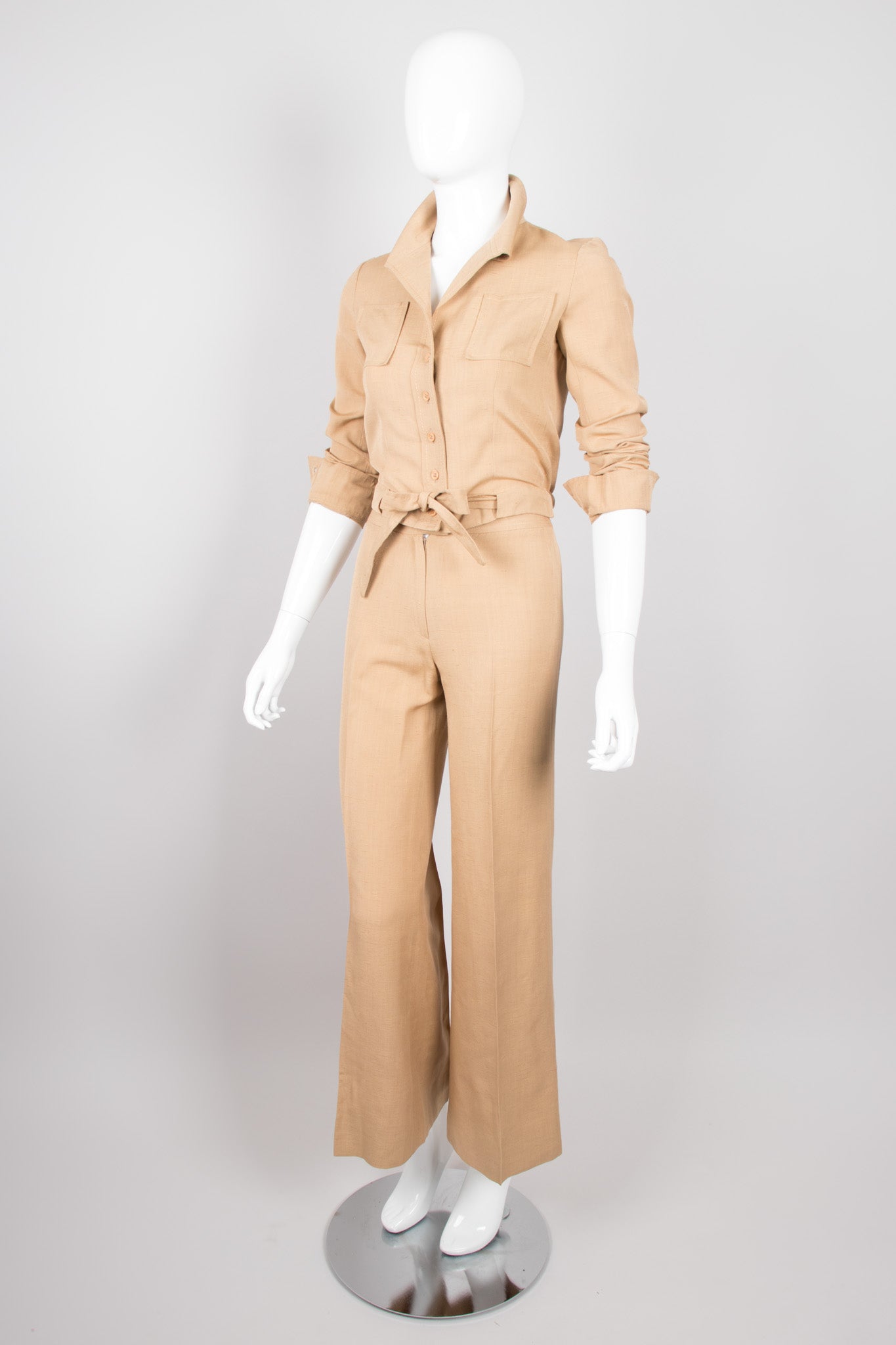 Alan Austin Safari Khaki Jacket & Pant Suit Set