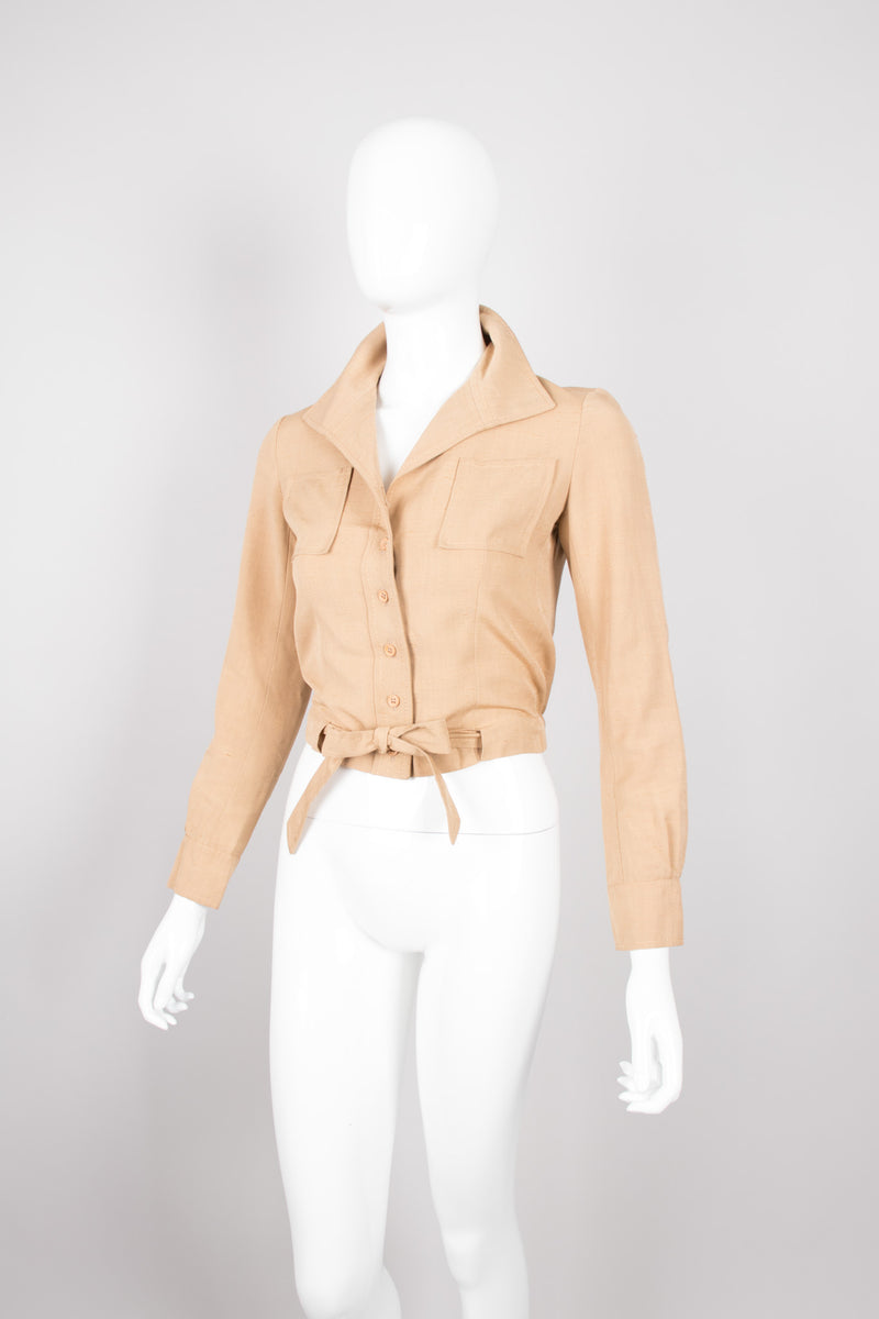 Alan Austin Safari Khaki Jacket & Pant Suit Set