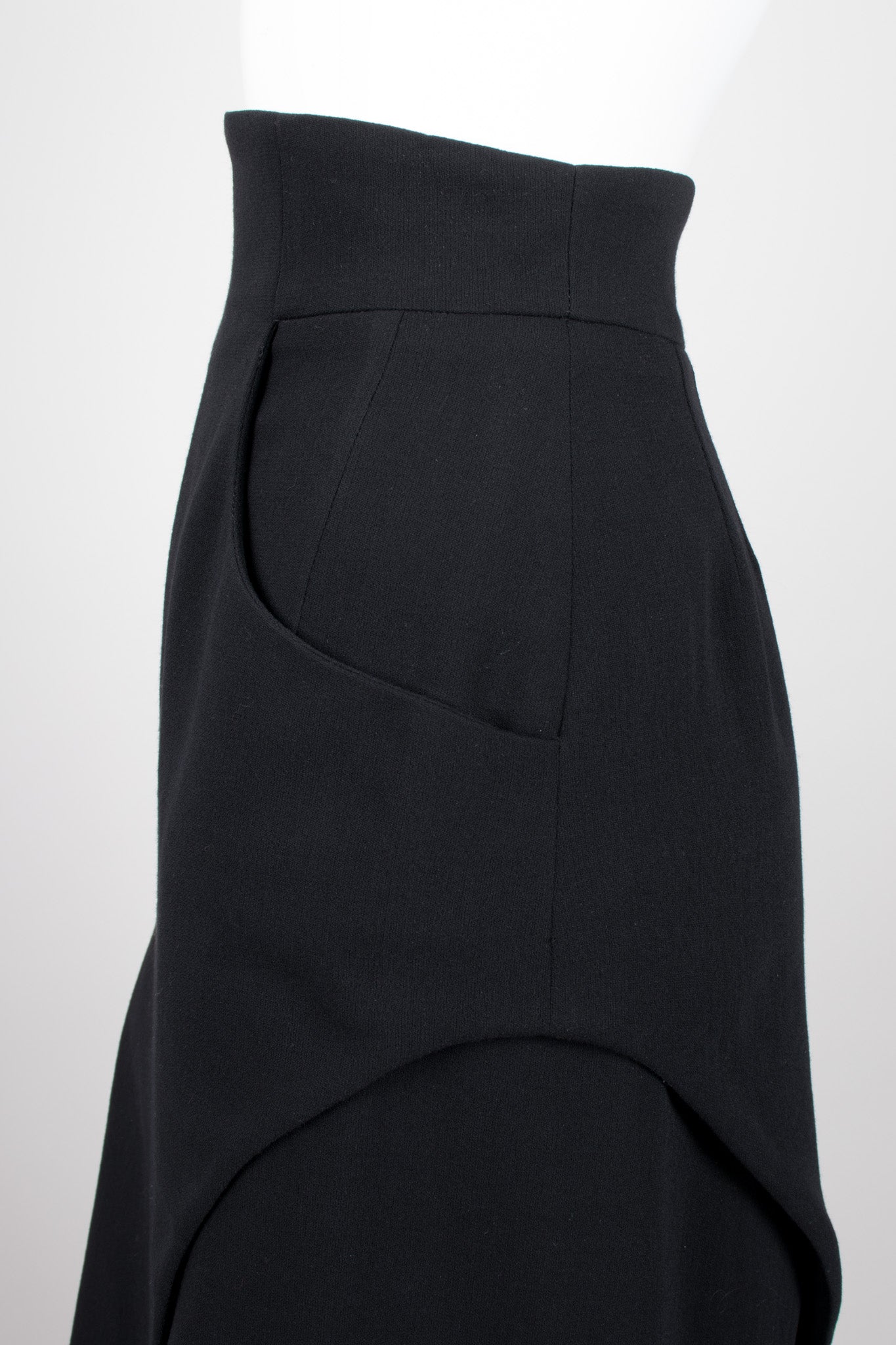 Karl Lagerfeld Wool High Waist Pointed Hem Skirt