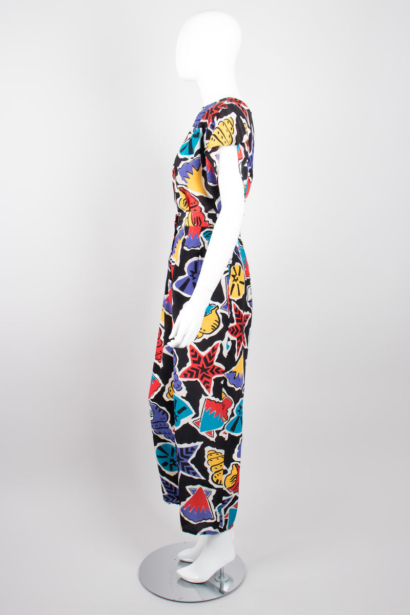 Karl Lagerfeld 90s Seashell Silk Print Top & Pant Set