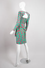 Emanuel Ungaro Parallèle Ruched Lip Print Dress