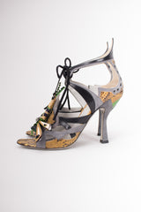 Miu Miu Snakeskin Embellished Dragonly Heels