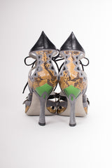 Miu Miu Snakeskin Embellished Dragonly Heels