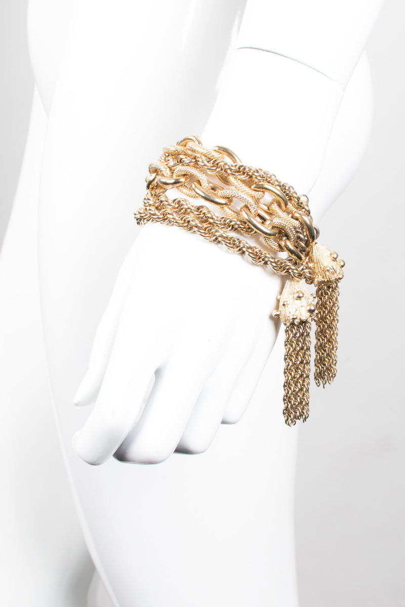 Money Mixed Chain Tassel Vintage Bracelet