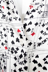 Salvatore Ferragamo Vintage Decked Out Playing Card Silk Shirt