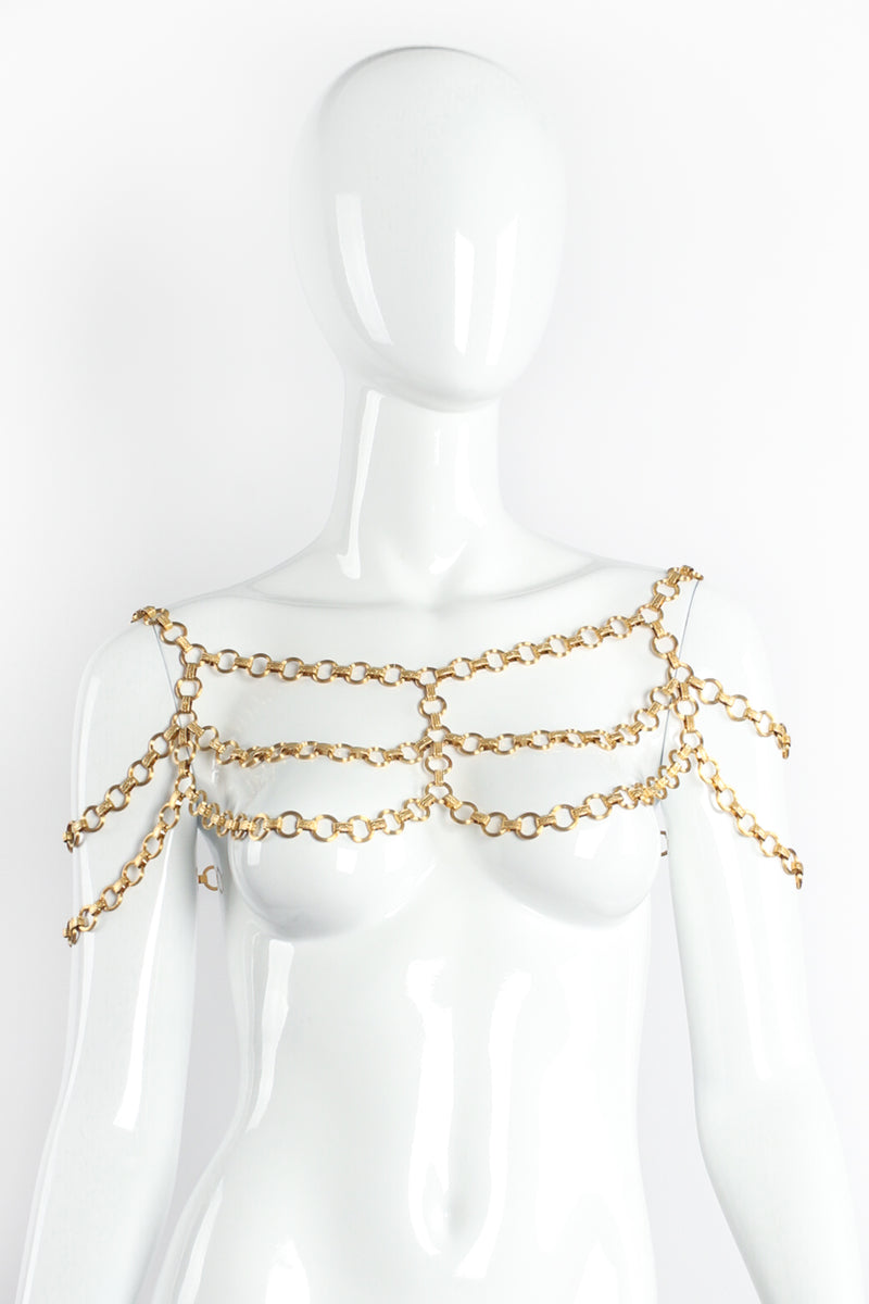 Vintage Double Draped Chain Belt on Mannequin Front at Recess LA