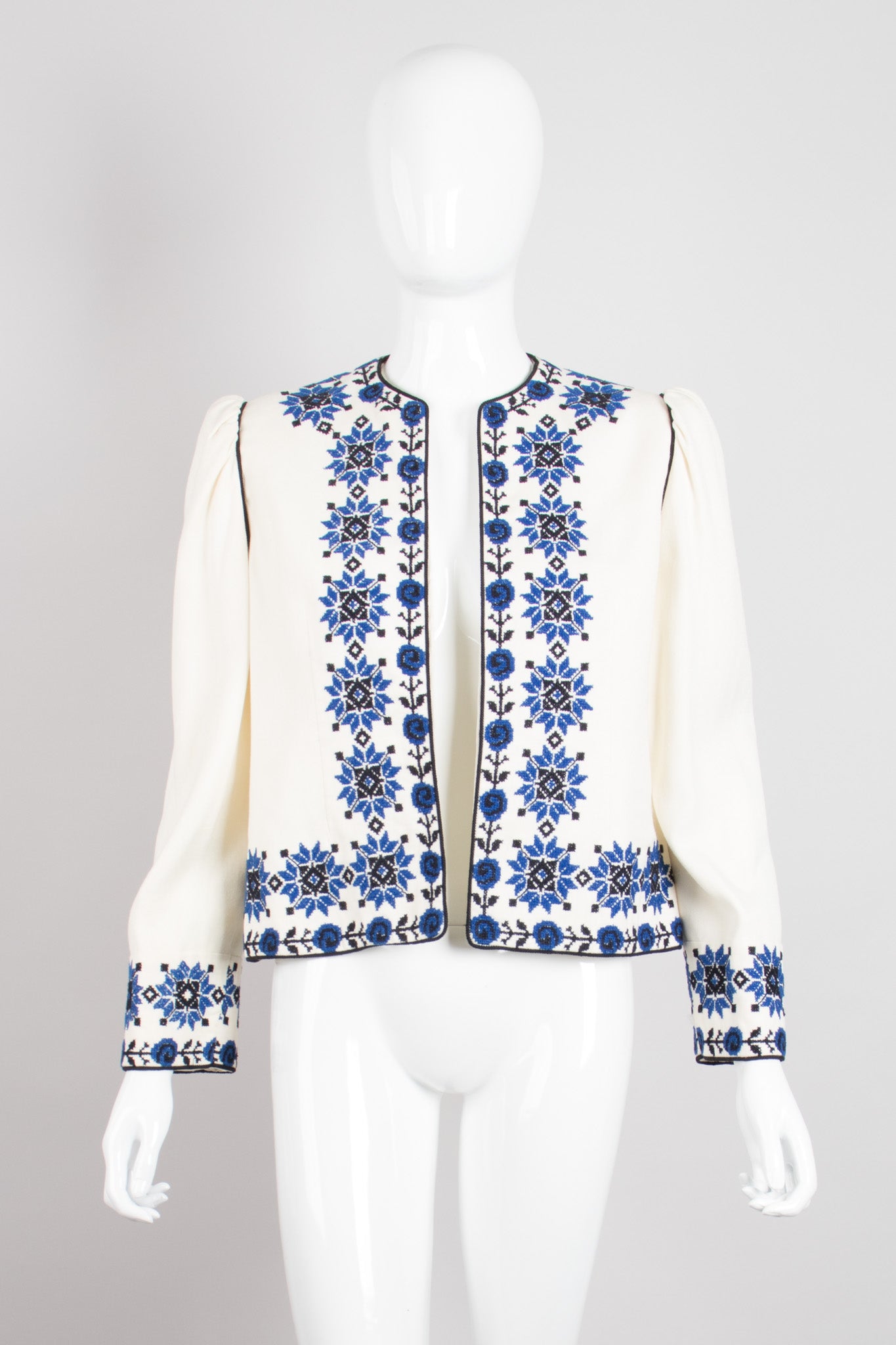 Oscar de la Renta Sun Star Ukrainian Embroidered Folk Jacket