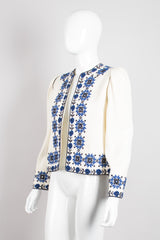 Oscar de la Renta Sun Star Ukrainian Embroidered Folk Jacket