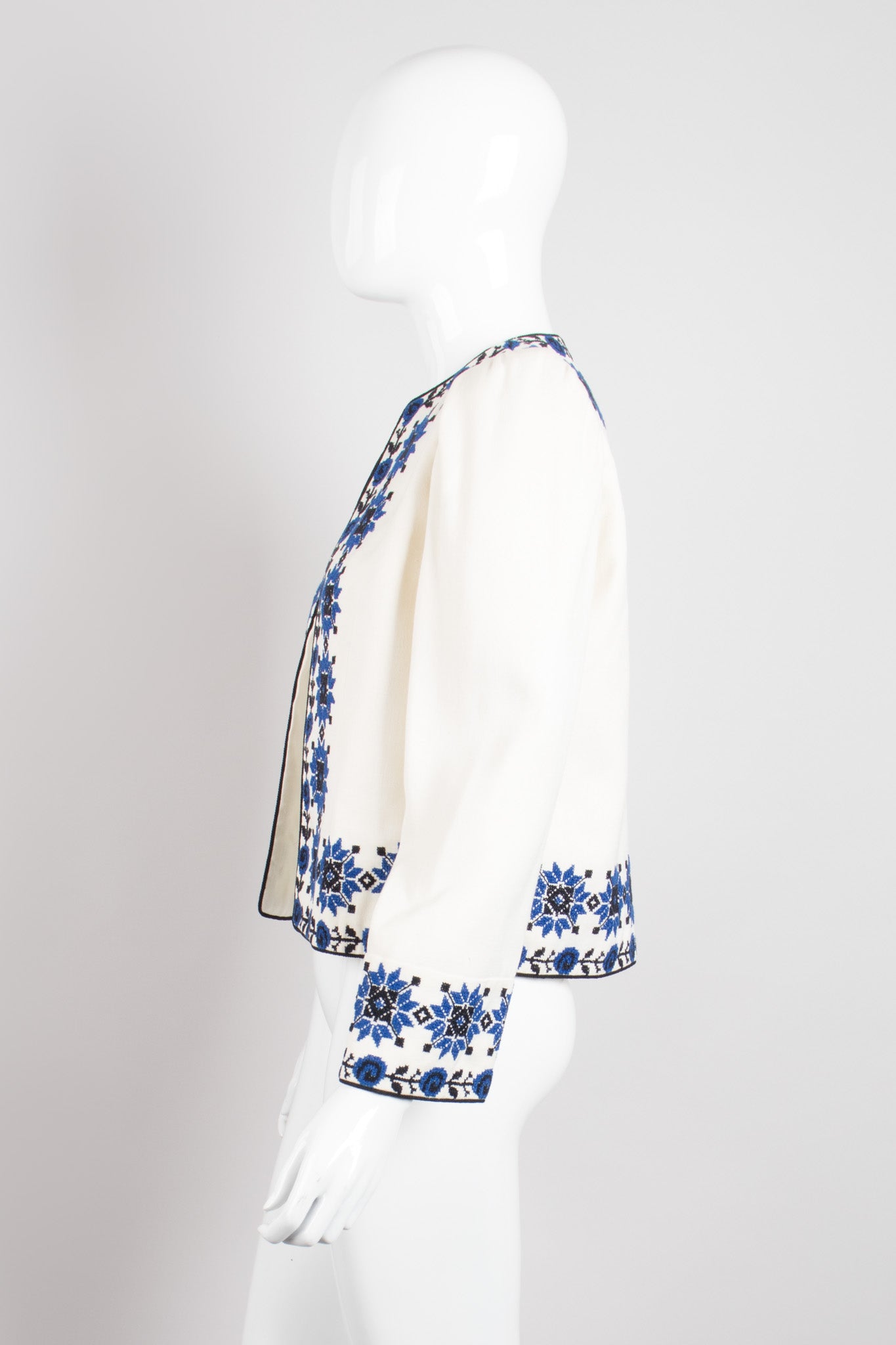 Oscar de la Renta Sun Star Ukrainian Embroidered Folk Jacket