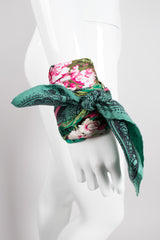 Oscar de la Renta Silk Floral Cherry Blossom Scarf