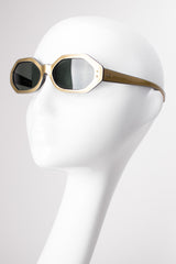 Omura France Octagonal Matte Gold Sunglasses