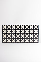 Plastic cross Tile Vintage Clutch Purse 1940s 1950s