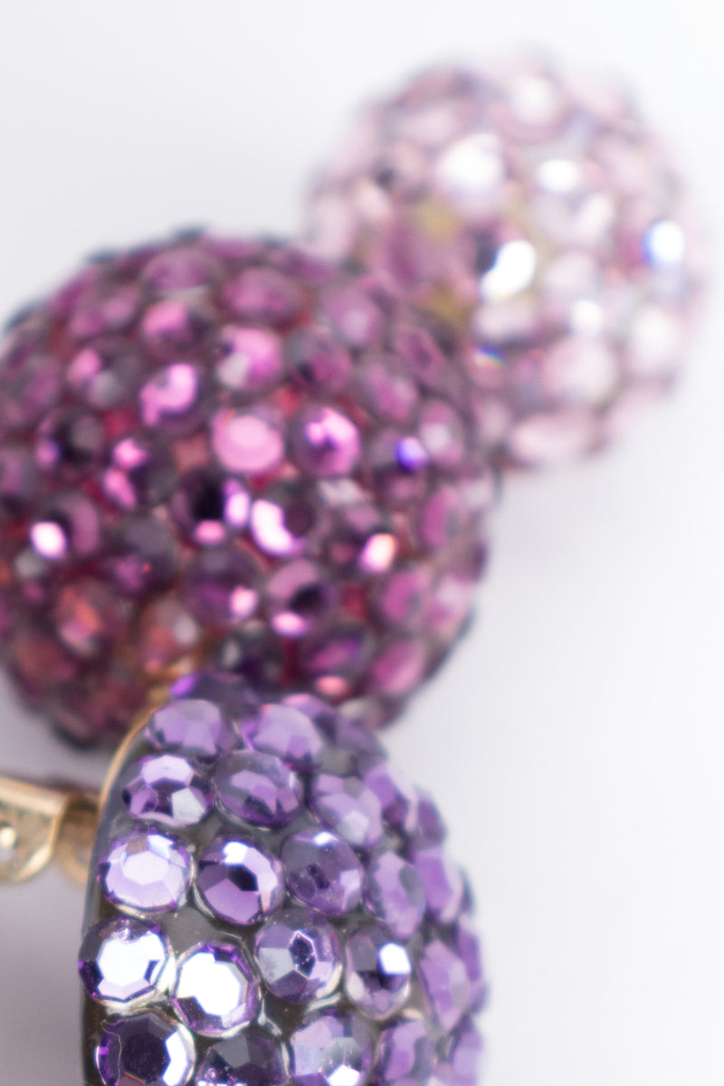 Richard Kerr Rhinestone Crystal Ombré Ball Drop Earrings