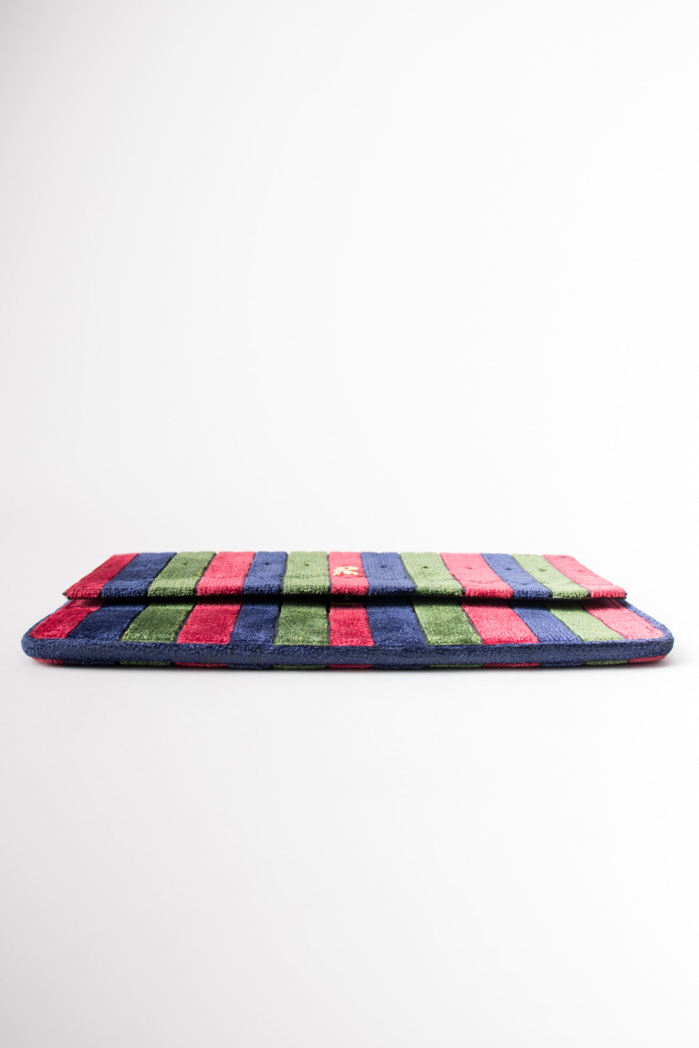 Roberta Di Camerino Velvet Striped Envelope Clutch