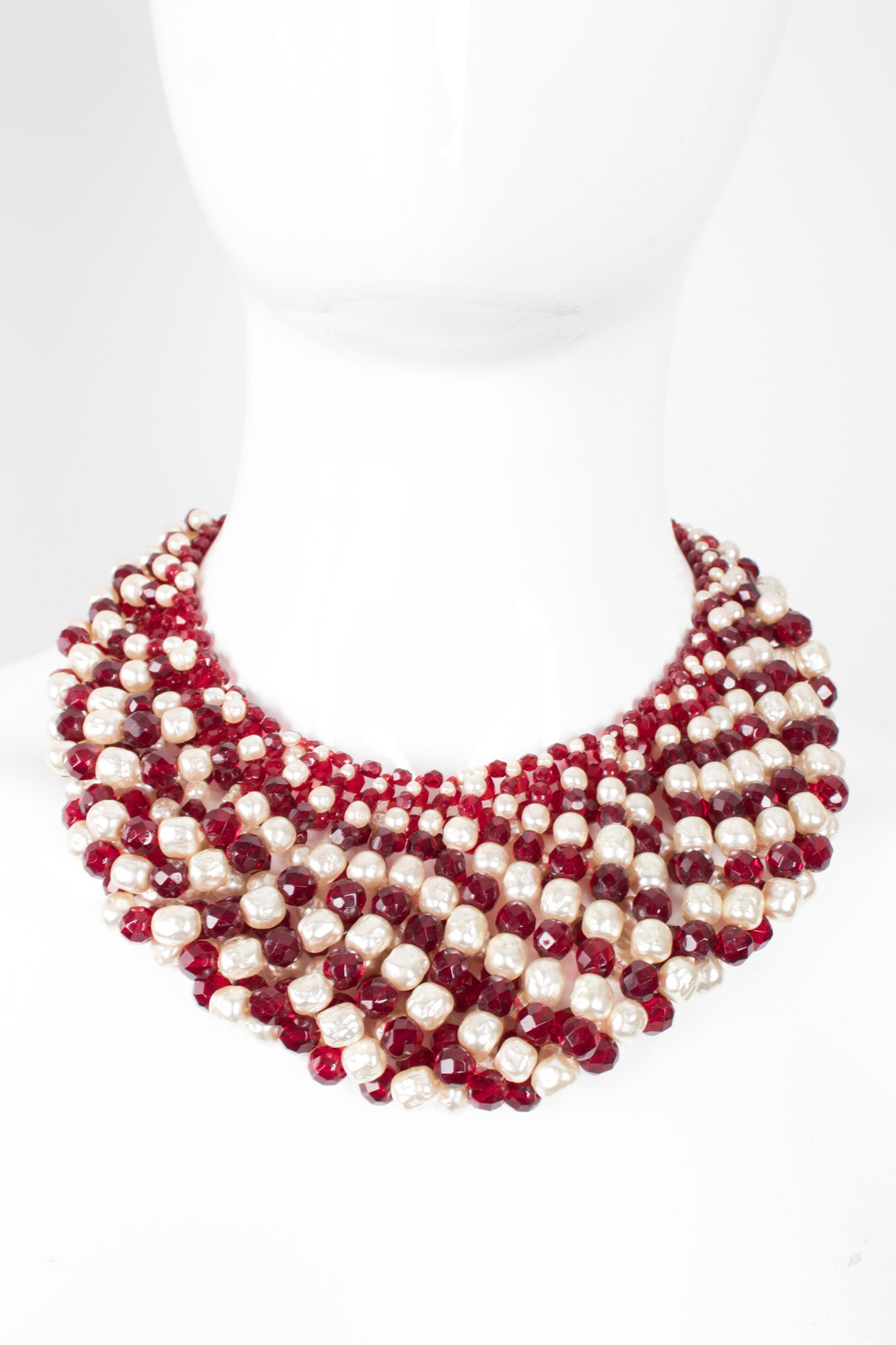 Coppola e Toppo Draped Pearl Crystal Bead Necklace