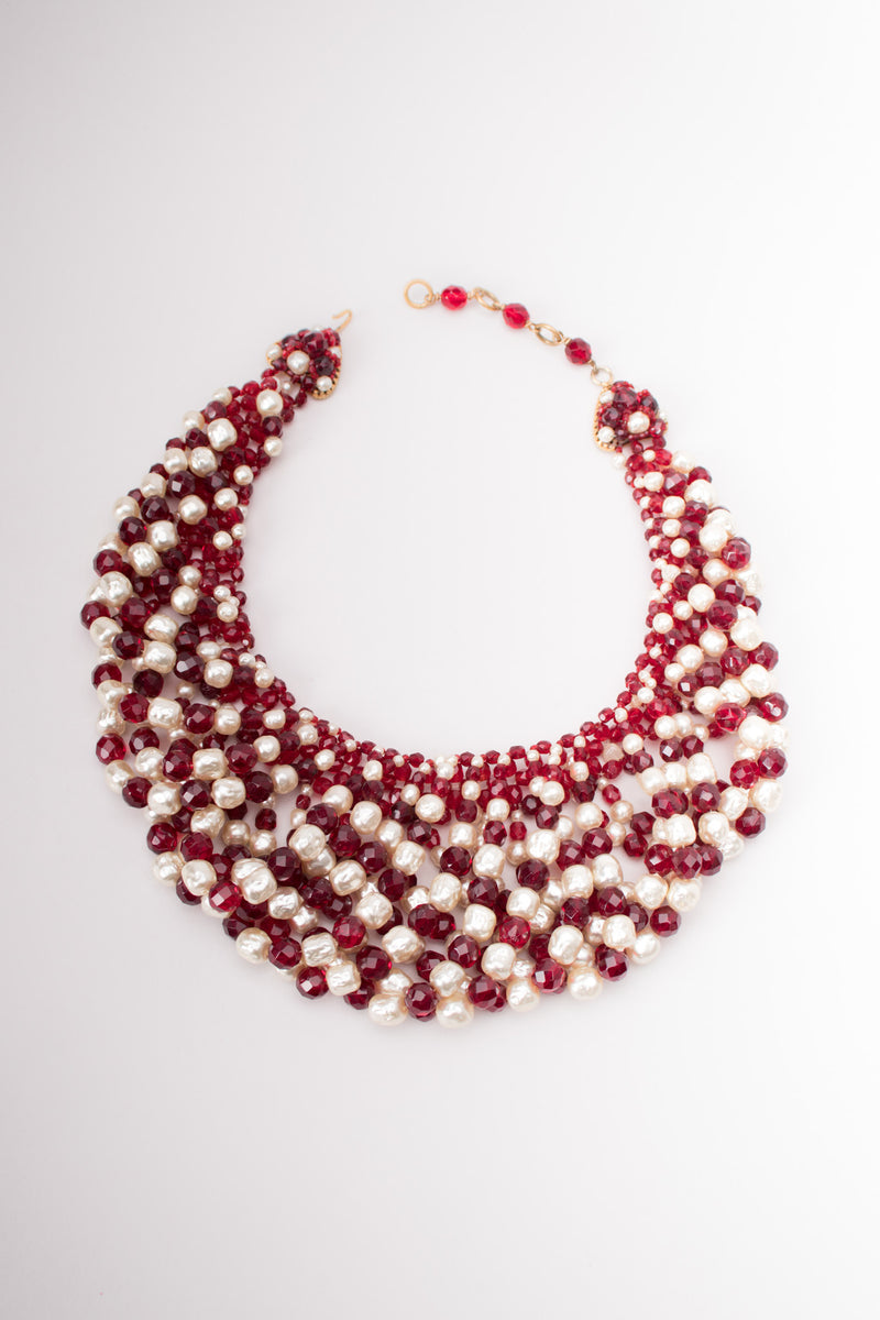 Coppola e Toppo Draped Pearl Crystal Bead Necklace