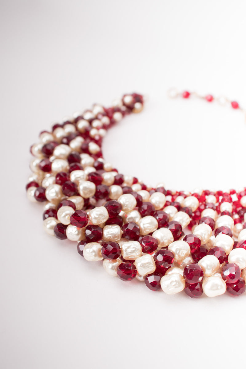 Coppola e Toppo Draped Pearl Crystal Bead Necklace