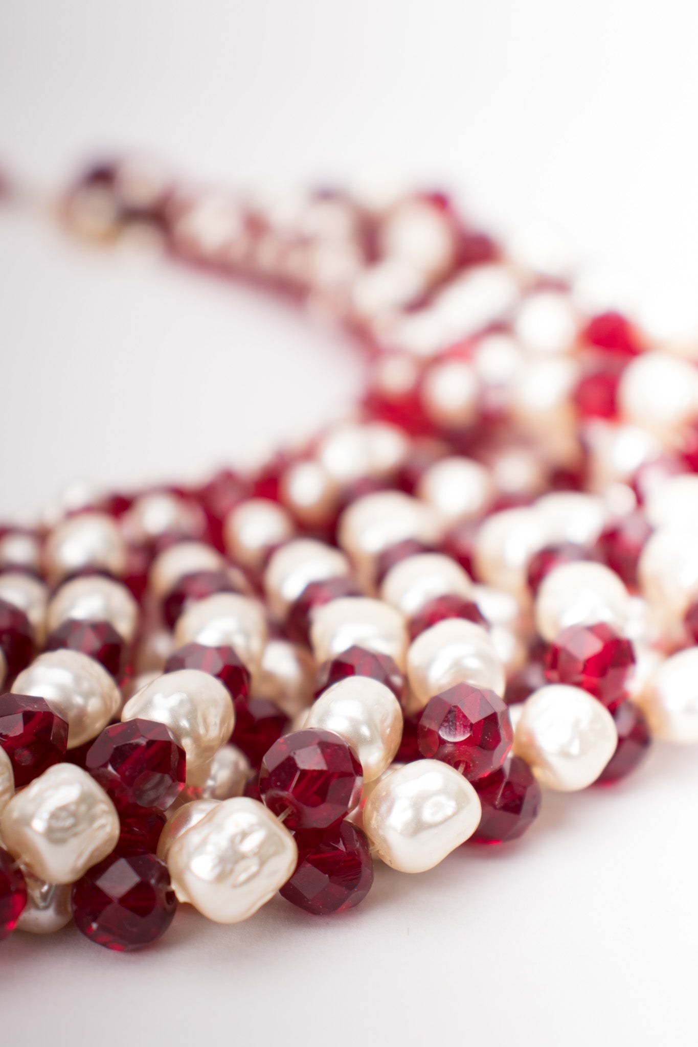 Coppola e Toppo Draped Pearl Crystal Bead Necklace