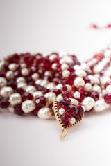 Coppola e Toppo Draped Pearl Crystal Bead Necklace