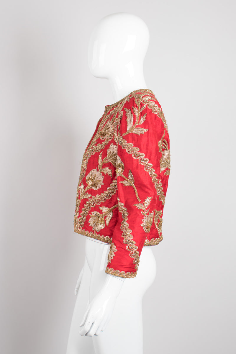 Jeanette for St. Martin Embellished Silk Bolero Jacket