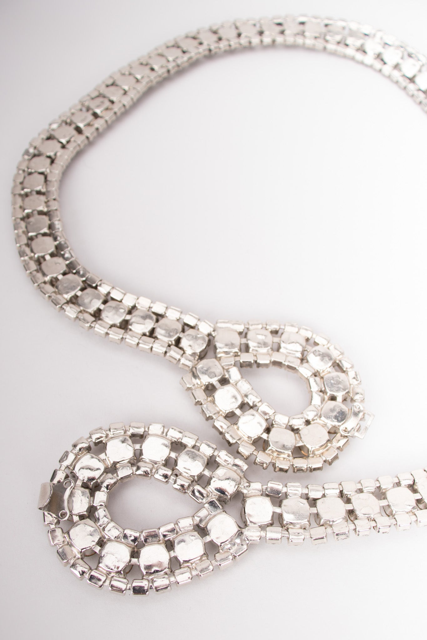 Vintage Art Deco Inspired Rhinestone Crystal Loop Belt