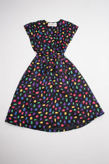 Richilene Candy Crush Jewel Print Silk Dress